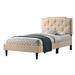 Deb Transitional Tufted Upholstered Panel Bed