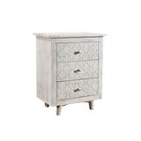 Gridley 3 Drawer Nightstand - MOTI