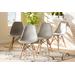 Baxton Studio Jaspen Modern and Contemporary Beige Finished Polypropylene Plastic & Oak Brown Finished Wood Dining Chair (Set of 4) - Wholesale Interiors AY-PC01-Beige Plastic-DC