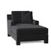 Bernhardt Mily Recessed Arms Chaise Lounge Polyester in Black | 33.5 H x 36 W x 60.5 D in | Wayfair P1289_5534-011