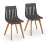 Fromm & Starck Stuhl - 2er Set - bis 150 kg - Sitzfläche 50 x 47 cm - grau