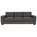 Bernhardt Dawkins 94" Genuine Leather Square Arm Sofa in Gray/Brown | 34 H x 94 W x 40.5 D in | Wayfair 9227L_361-012_751Mocha