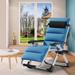 JTANGL Premium Lawn Recliner Folding Portable Chaise Lounge w/ Detachable Cushion Zero Gravity Chair, in Blue | 45 H x 26.4 W x 30.5 D in | Wayfair