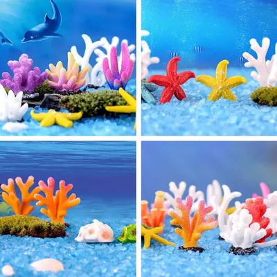Ornements de lieux en résine d'aquarium de simulation vive décoration d'aquarium lieux artificiels