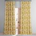 Red Barrel Studio® Morico Blackout Curtains for Living Room - Printed Cotton Curtains for Bedroom Large Window Single Panel in Yellow | Wayfair