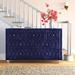 Willa Arlo™ Interiors Ansel 7 Drawer 66" W Dresser Wood in Blue | 41 H x 66 W x 18 D in | Wayfair F01C9C3F1CFA4540BBFFCBEEF06990BD