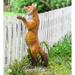 Arlmont & Co. Yula Standing Fox Statue Resin/Plastic in Brown | 28.25 H x 9.5 W x 15 D in | Wayfair 35C97A7CD28A4285ABCB9930BD975581