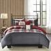 Dunwich Microfiber Modern & Contemporary 6 Piece Duvet Cover Set Microfiber in Red Laurel Foundry Modern Farmhouse® | King/California King | Wayfair