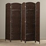 Winston Porter Broch Bamboo/Rattan Folding Room Divider Wood in Brown | 71 H x 97.5 W x 0.75 D in | Wayfair 302FA6BA61004029A6B06DEF2E6596E4