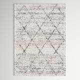 Gray/White 27 x 1.97 in Area Rug - Sand & Stable™ Western Geometric Gray/Ivory Area Rug | 27 W x 1.97 D in | Wayfair
