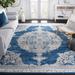 Gray 96 x 0.31 in Indoor Area Rug - Langley Street® Evart Oriental Navy/Light Area Rug | 96 W x 0.31 D in | Wayfair