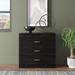 Latitude Run® DEPOT E-SHOP Zurich Three Drawers Dresser, Metal Hardware, Superior Top Wood in Black | 29.72 H x 31.49 W x 15.66 D in | Wayfair