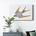 Winston Porter Jeweled Barn Swallow II - Wrapped Canvas Print Canvas, Solid Wood in Gray | 12 H x 8 W x 1 D in | Wayfair