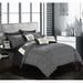 Brayden Studio® Noell Microfiber Reversible Modern & Contemporary 10 Piece Comforter Set Polyester/Polyfill/Microfiber in Black | Wayfair