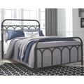 Signature Design by Ashley Nashburg Low Profile Standard Bed Metal in Black | 50 H x 58 W x 79 D in | Wayfair B280-672