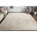 White 96 x 60 x 0.16 in Area Rug - Three Posts™ Leeson Floral Handmade Tufted Bleached Sand Area Rug Viscose/Cotton/Wool | Wayfair