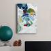 Bay Isle Home™ Monstera II - Wrapped Canvas Print Canvas, Solid Wood in Blue/Green/White | 18 H x 12 W x 1 D in | Wayfair