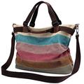 Hobo Bag for Women, Unives Ladies Vintage Canvas Handbag Tote Bag Shopping Bags Top-handle Satchel Multi-colored,Large Size(17.5x13.5x7Inch)