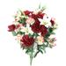 Artificial Full Blooming Lily, Rose Bud, Carnation and Mum Mixed Bush - ABN1B001-BG/CM