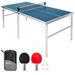 GoSports Foldable Indoor/Outdoor Table Tennis Table w/ Paddles & Balls (64mm Thick) Wood/Aluminum/Steel Legs/Metal/Synthetic Laminate | Wayfair