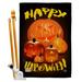 Ornament Collection Thanksgiving 2-Sided Polyester 40 x 28 in. Flag Set in Black/Orange/Yellow | 40 H x 28 W in | Wayfair