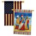 Breeze Decor 2-Sided Polyester 40 x 28 in. House Flag in Brown | 40 H x 28 W in | Wayfair BD-NT-HP-114212-IP-BOAA-D-US18-WA