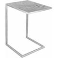 Pola 26"H x 18"W x 14"D Modern End Table Gray/Silver End Table - Hauteloom