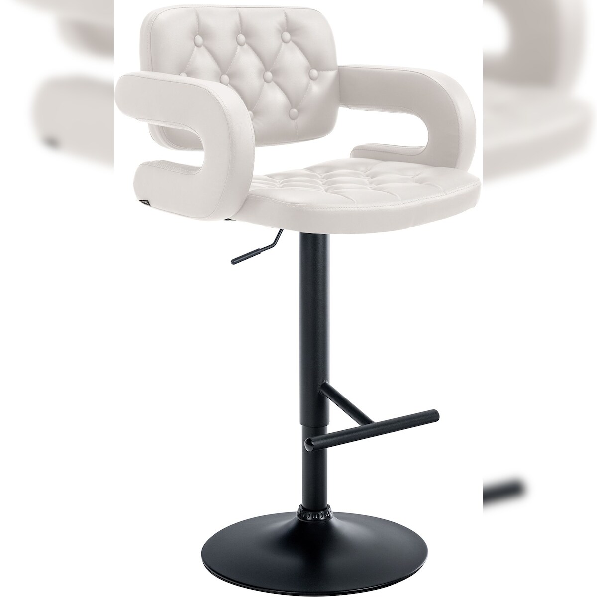 CLP Barhocker Dublin Kunstleder weiß/schwarz Image