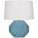 Franklin Matte Steel Blue Glazed Ceramic Accent Table Lamp