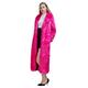 Womens Lapel Faux Fur Coat Rikay Casual Warm Cardigan Autumn Winter Long Sleeve Oversized Outwear 5 Colors Size 10-18 UK Hot Pink