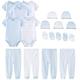 TONE Short-sleeved bodysuits for newborns, baby boys and girls, 0-3 m/3-6 m/6-9 m/9-12 m, cotton, pack of 5, Set 4, 0-3 Months