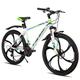 HILAND 26 Inch Mountain Bike, Mens Mountain Bike with 17 inch Aluminium Frame, Shimano 21 Speed Disc Brake with Suspension Fork boys girls ladies white bike 6 spokes