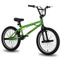 HILAND 20 Inch BMX Freestyle Bike for boys girlss With 360 Degree Gyro & 4 Pegs, 20 Inch BMX Bike for 8 9 10 11 12 Years old kid girl boys girls green