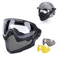 ACEXIER Airsoft Paintball Hunting Dual-mode Tactical Equipment Upgrade Steel Mesh Half Face Mask Military War Game Protective Face Mask