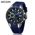 MEGIR-Montre militaire de sport pour homme montre-bracelet de luxe chronographe Shoous montres à