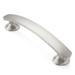 Solid Satin Nickel Arch Cabinet Pulls 3-3/4" Hole Centers