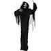 Haunted Hill Farm 5.63-Ft. Animated Standing Reaper, Indoor/Covered Outdoor Halloween Decoration, LED Eyes, Poseable, Terror