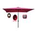 Nestfair Rectangular Patio Solar LED Lighted Outdoor Market Umbrellas