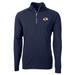 Men's Cutter & Buck Navy Los Angeles Rams Big Tall Adapt Eco Knit Quarter-Zip Pullover Jacket