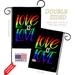 Angeleno Heritage Decorative Love 2-sided Polyester 1'5 x 1'8 ft. Flag Set in Black/Blue/Red | 18.5 H x 13 W in | Wayfair