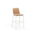 B&T Design Dupont Bar & Counter Stool Wood/Upholstered/Leather/Metal/Faux leather in Brown | 28 H x 21 W x 21.5 D in | Wayfair