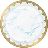 Creative Converting Heavy Weight Paper Disposable Dinner Plate in Blue/Yellow | Wayfair DTC353970DPLT
