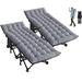 ShangQuan WuLiu Folding Cot Camping Cot, Folding Camping Bed Outdoor Portable Military Cot in Gray/Black | 14 H x 26 W x 75 D in | Wayfair