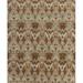 Brown/White 108 x 72 x 0.25 in Area Rug - Samad Rugs Vogue Ikat Hand-Knotted Wool Area Rug Wool | 108 H x 72 W x 0.25 D in | Wayfair