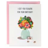 Flowers Dog Birthday Card, .63 OZ