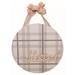 The Holiday Aisle® Wood Harvest Plaid Decor Wood in Brown | 15.75 H x 0.5 W x 15.75 D in | Wayfair A9D1871913DD448CB4D2370CFC0614FE