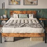 17 Stories Cherilee Bed Frame Metal in Brown | 39.3 H x 63.9 W x 81.8 D in | Wayfair F099C96AB98849DFB1B2D0E8166F9008