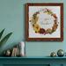 August Grove® Pumpkin in Fall Wreath - Picture Frame Textual Art on Canvas Canvas, Solid Wood | 20 H x 20 W x 1.5 D in | Wayfair