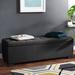 Latitude Run® Kareem Flip Top Storage Bench Polyester/Upholstered in Gray/Black | 15.35 H x 46.06 W x 16.73 D in | Wayfair