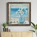 Red Barrel Studio® Blue Tropicana II Picture Frame Print on Canvas Canvas, Solid Wood in Black/Blue/Indigo | 17 H x 17 W x 1.5 D in | Wayfair